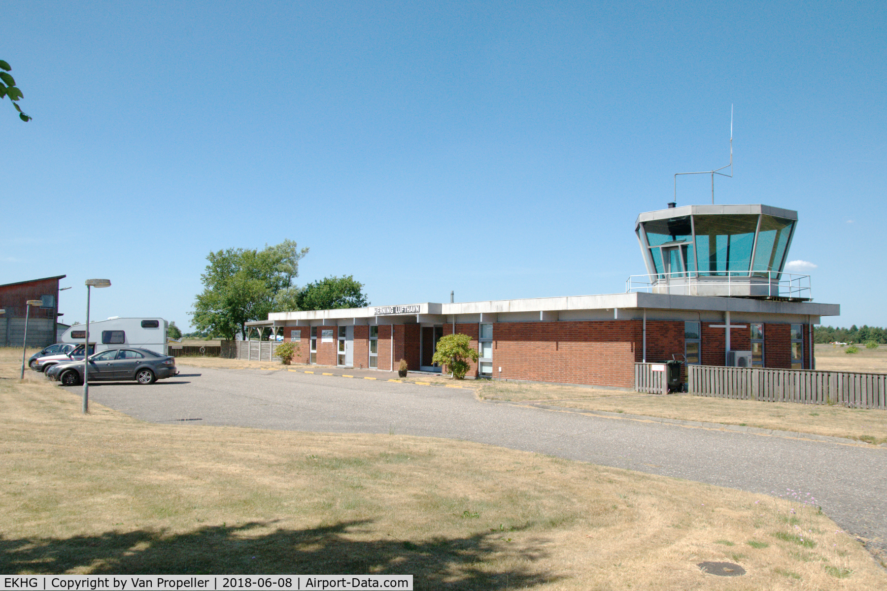 Herning Airport, Herning Denmark (EKHG) - Herning airfield terminal and tower