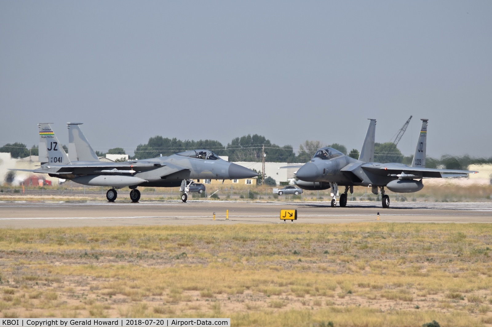 Boise Air Terminal/gowen Fld Airport (BOI) - F-15C fighters from the 122nd Fighter Sq. 