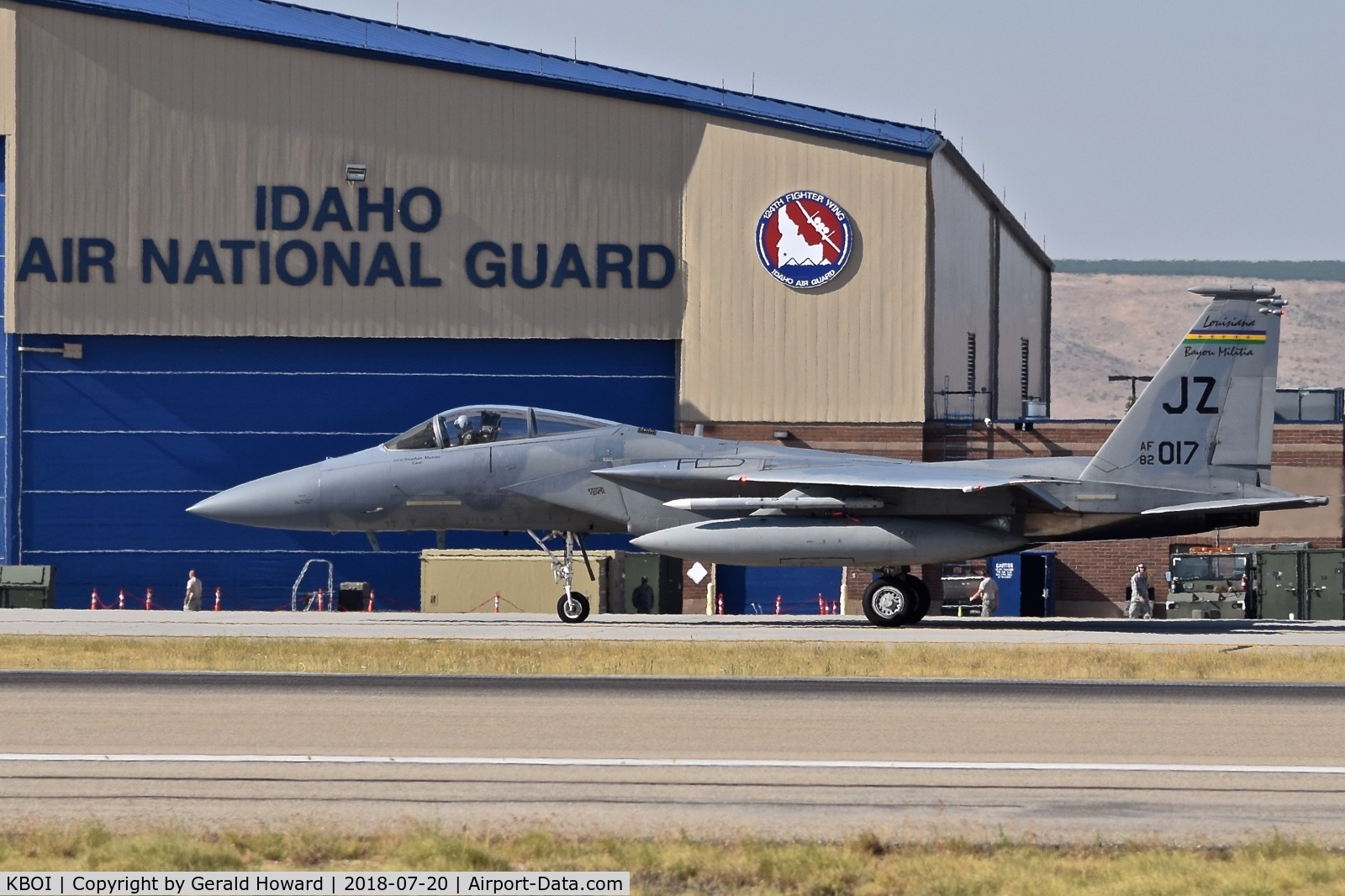 Boise Air Terminal/gowen Fld Airport (BOI) - F-15C fighter from the 122nd Fighter Sq. 