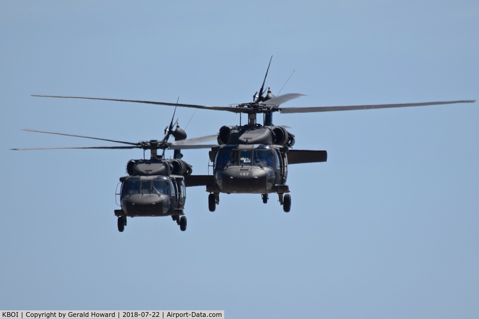 Boise Air Terminal/gowen Fld Airport (BOI) - Two UH-60Ls from the 1-183rd AVN BN, Idaho Army National Guard.
