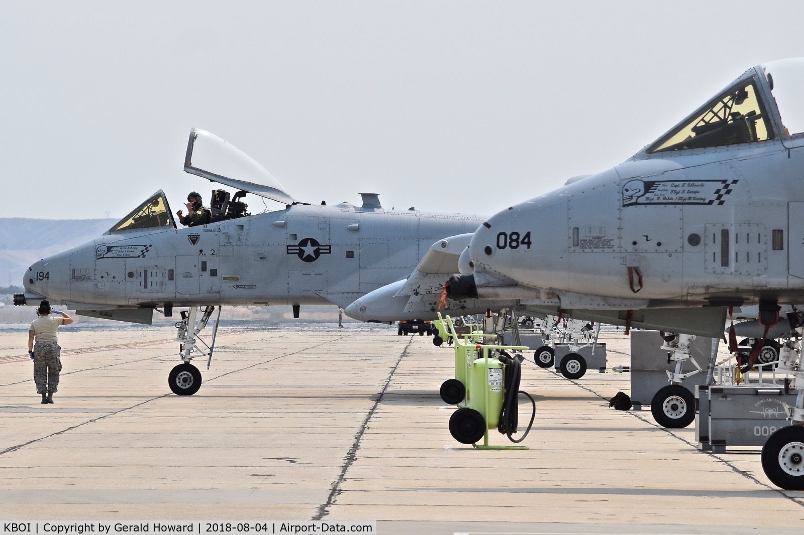 Boise Air Terminal/gowen Fld Airport (BOI) - A-10C from the 190th Fighter Sq., Idaho ANG pulling out for a training mission.