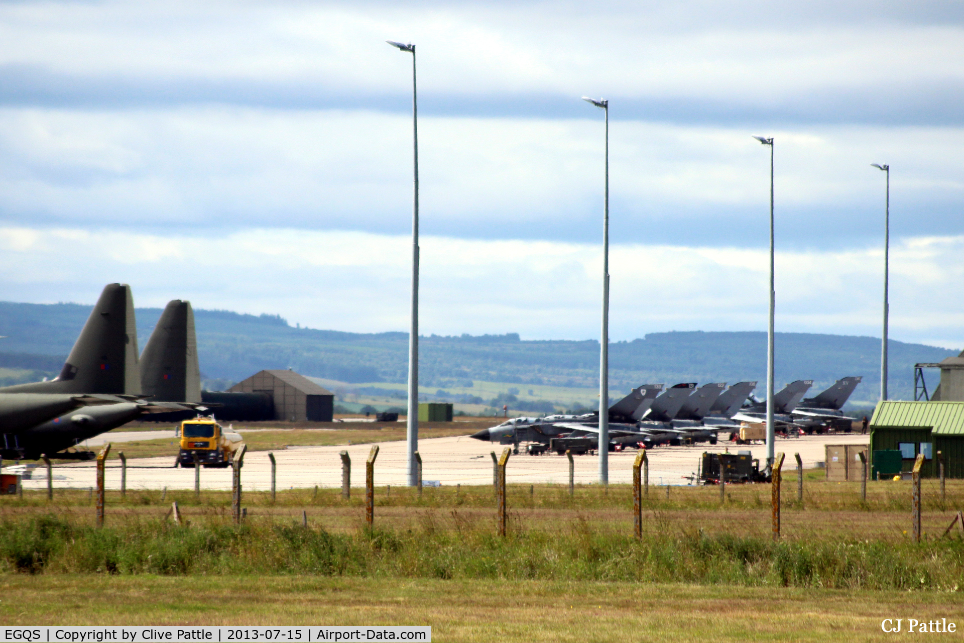 RAF Lossiemouth Airport, Lossiemouth, Scotland United Kingdom (EGQS) - A view of the northern apron at RAF Lossiemouth