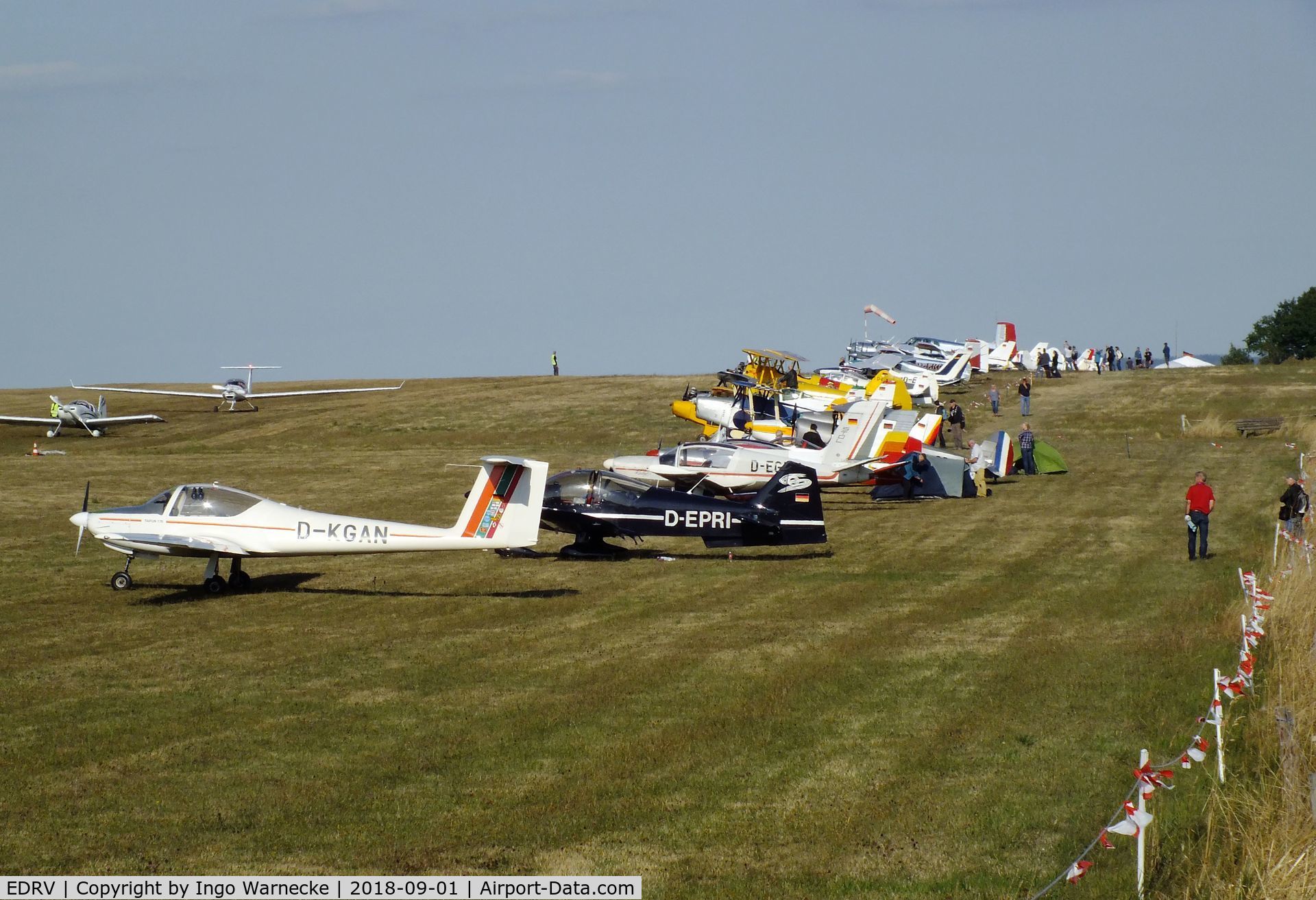 EDRV Airport - part of the flightline display during the 2018 airshow (Flugplatzfest) at Wershofen airfield