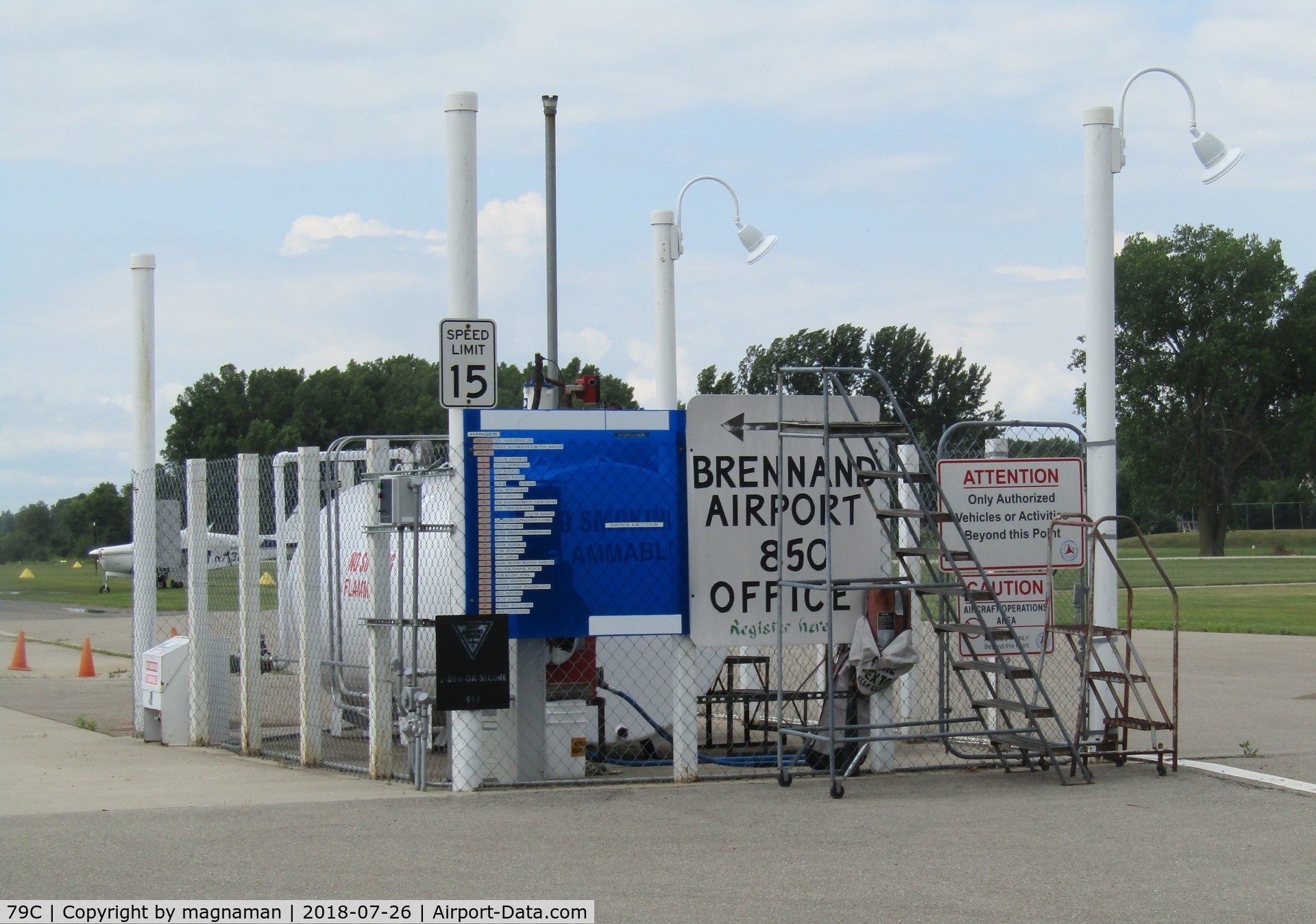 Brennand Airport (79C) - Fuel depot at a very friendly small strip near Oshkosh. Thanks for great but brief visit.