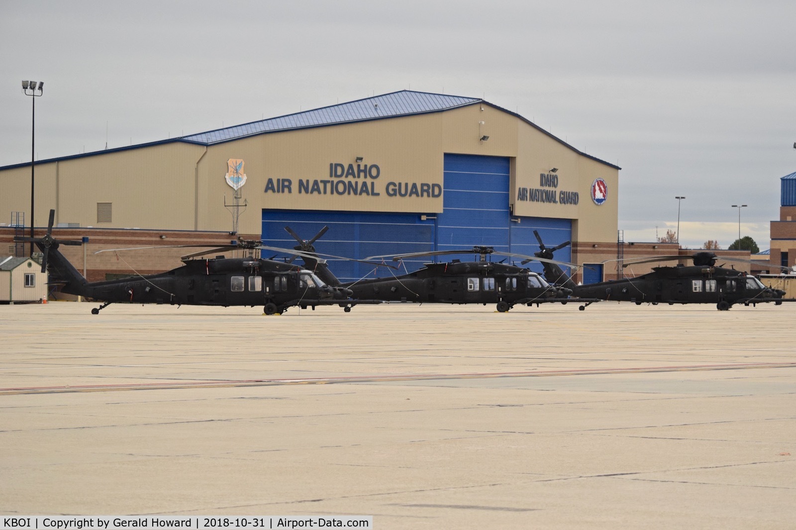 Boise Air Terminal/gowen Fld Airport (BOI) - MH-60M from the 160th SOAR parked on the Idaho ANG ramp.