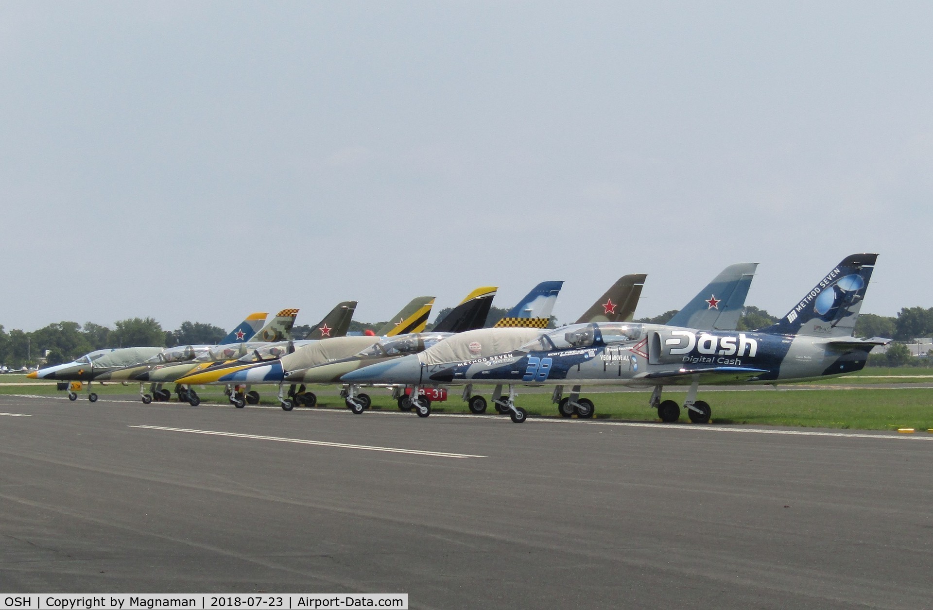 Wittman Regional Airport (OSH) - how about this for a collection of Let 39s!!