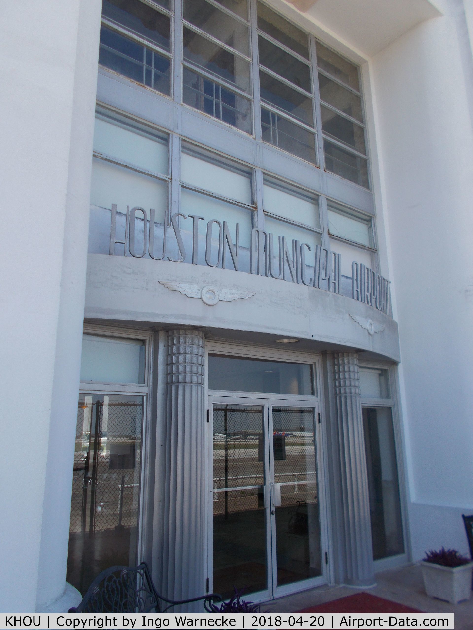 William P Hobby Airport (HOU) - main entry to the Houston Municipal Airport terminal building - restored and maintained by volunteers and staff of the 1940 Air Terminal Museum