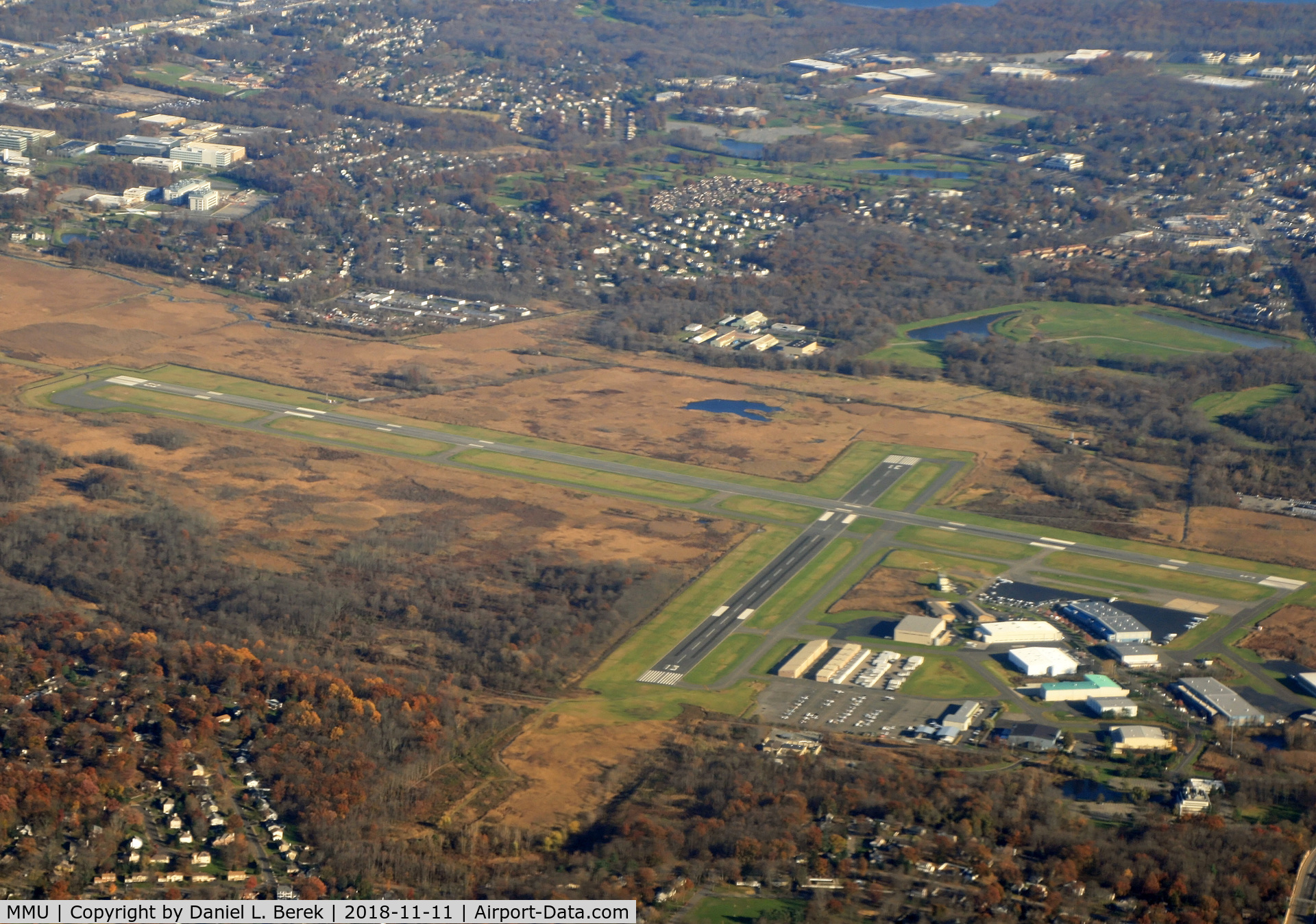 Morristown Municipal Airport (MMU) - Seen from the window of a commercial airliner