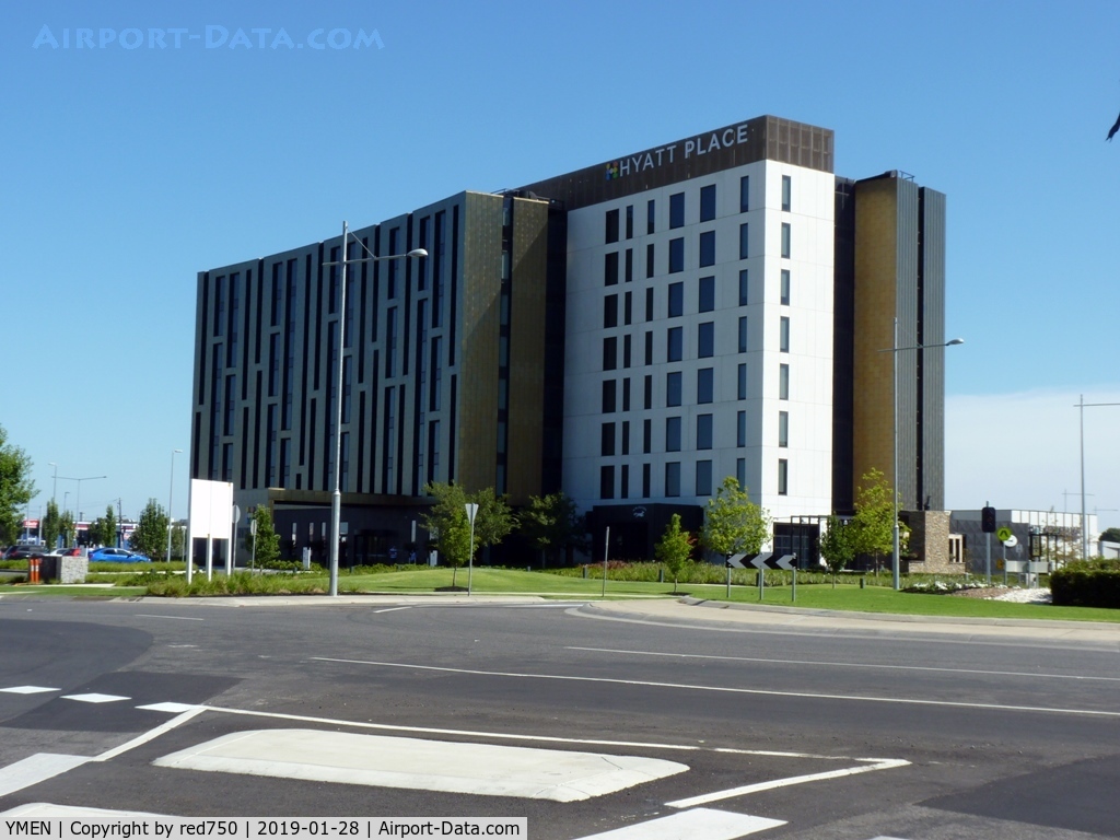Essendon Airport, Essendon North, Victoria Australia (YMEN) - The front of the Hyatt Place Hotel, recently built at the entrance to Essendon Airport, and Essendon Fields shopping precinct