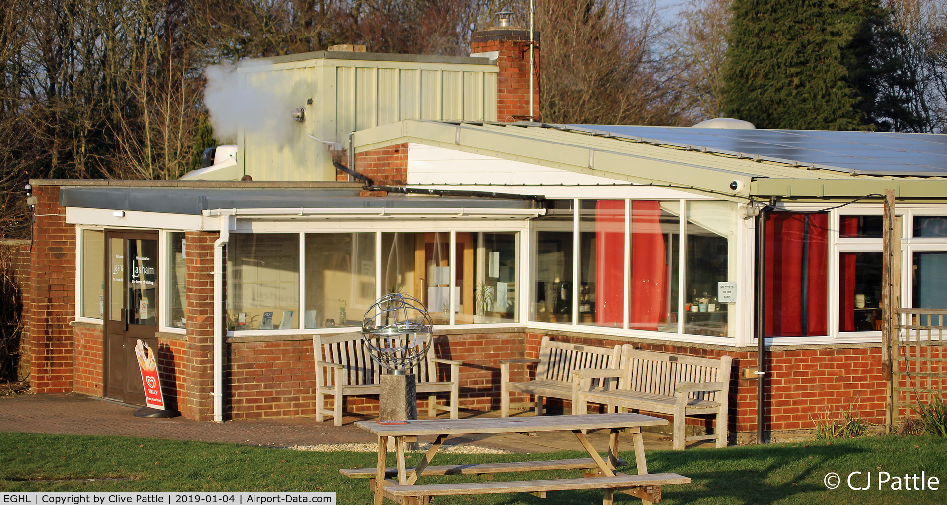 Lasham Airfield Airport, Basingstoke, England United Kingdom (EGHL) - Lasham Gliding Club Restaurant - A great viewing area