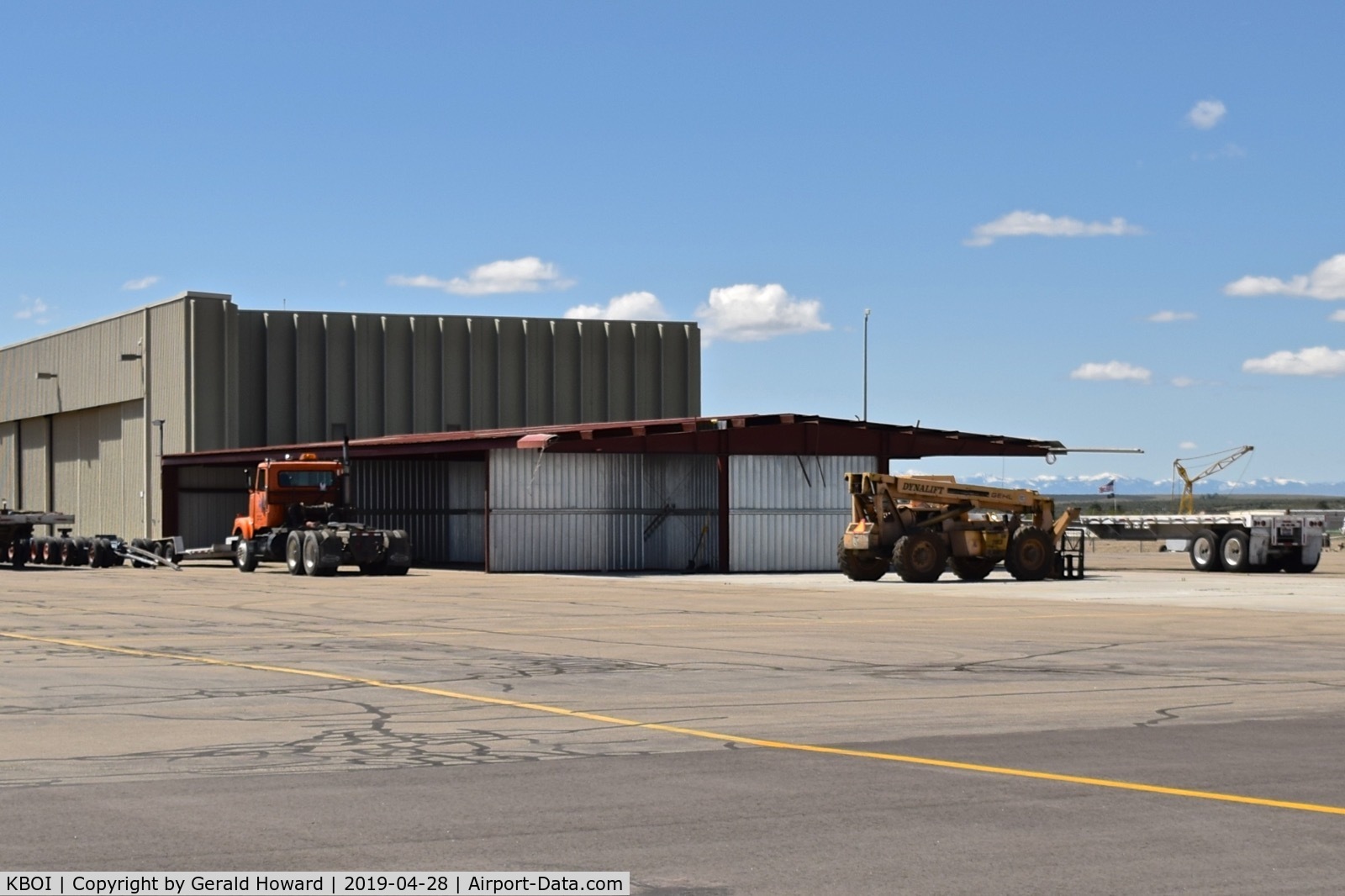 Boise Air Terminal/gowen Fld Airport (BOI) - One half of hangars left at original location during move.
