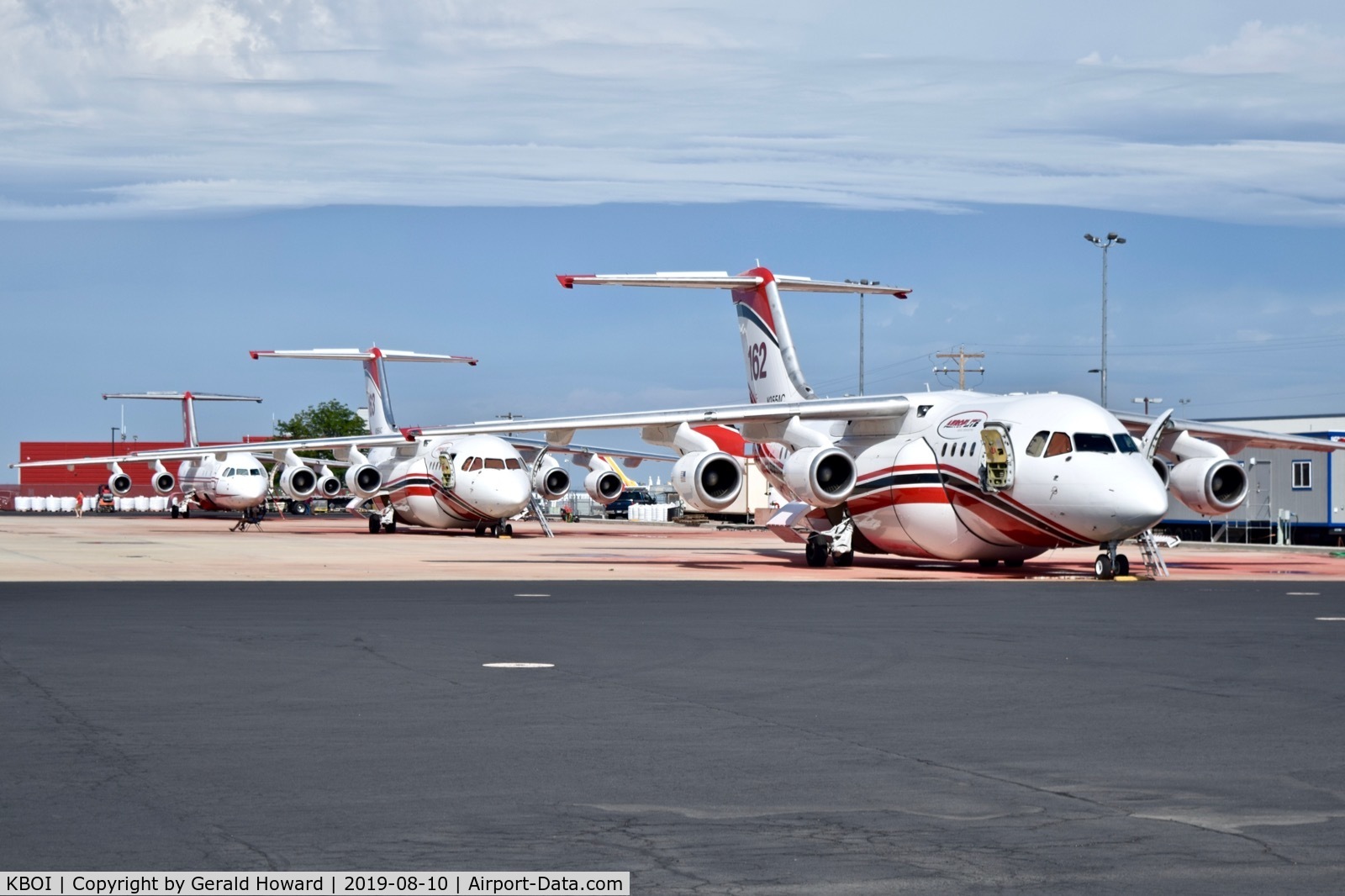 Boise Air Terminal/gowen Fld Airport (BOI) - Three jet water tankers parked on the NIFC ramp.