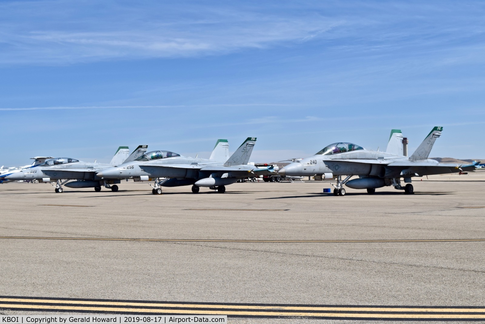 Boise Air Terminal/gowen Fld Airport (BOI) - Three F/A-18D fighters from VMFAT-101 