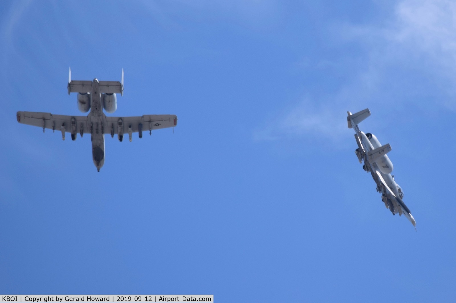 Boise Air Terminal/gowen Fld Airport (BOI) - Two A-10Cs from the Idaho ANG making the break for downwind RWY 10R.