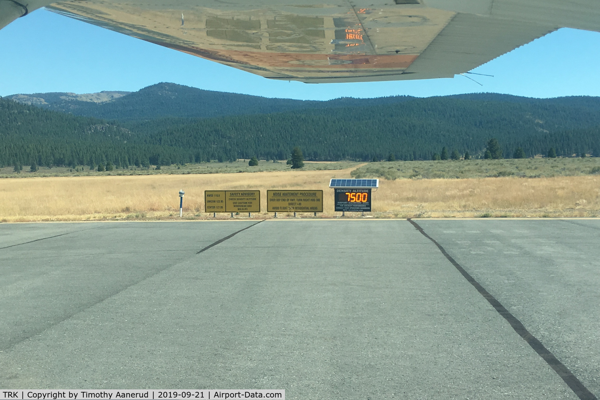 Truckee-tahoe Airport (TRK) - Density Altitude reminder before departing
