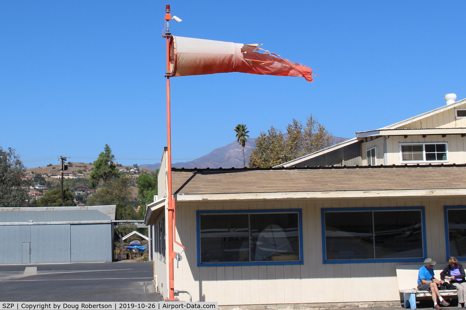 Santa Paula Airport (SZP) - Newest windsock a bit tattered from both santanas and on-shore strong winds