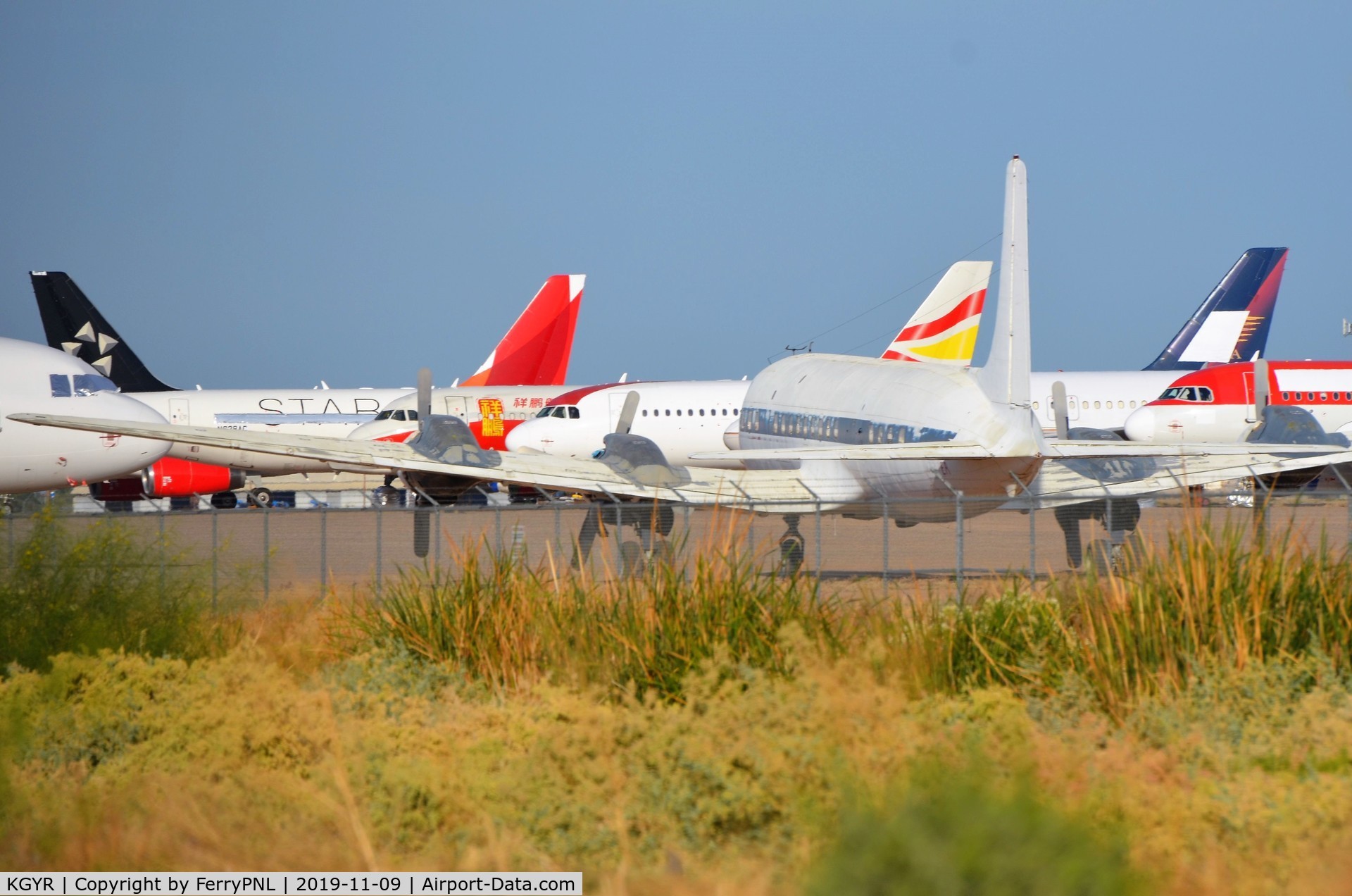 Phoenix Goodyear Airport (GYR) - Some of the aircraft stored in Goodyear Airport Arizona.