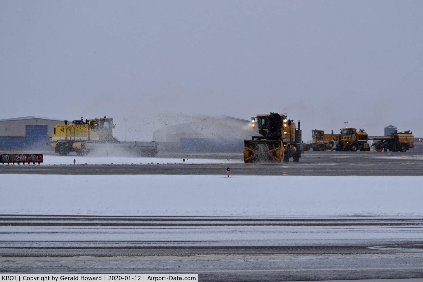 Boise Air Terminal/gowen Fld Airport (BOI) - Outside crews at work.