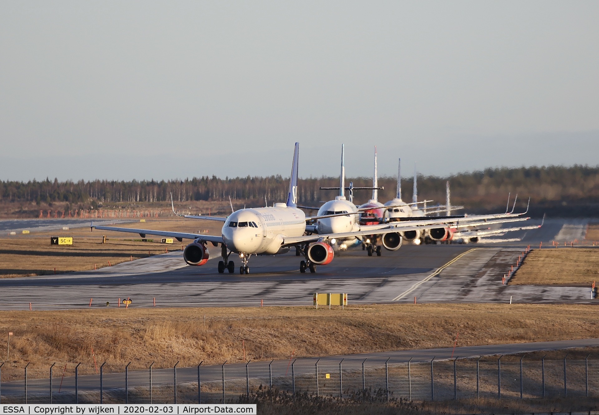 Stockholm-Arlanda Airport, Stockholm Sweden (ESSA) - Morning departures RWY 01L