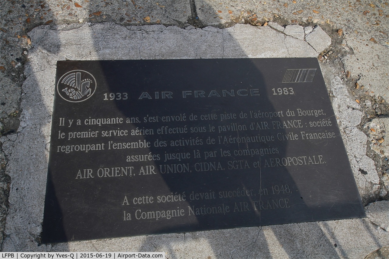 Paris Airport,  France (LFPB) - Slade commemorating one hundred years of the first Air France flight departing from Le Bourget, Paris-Le Bourget (LFPB-LBG) 