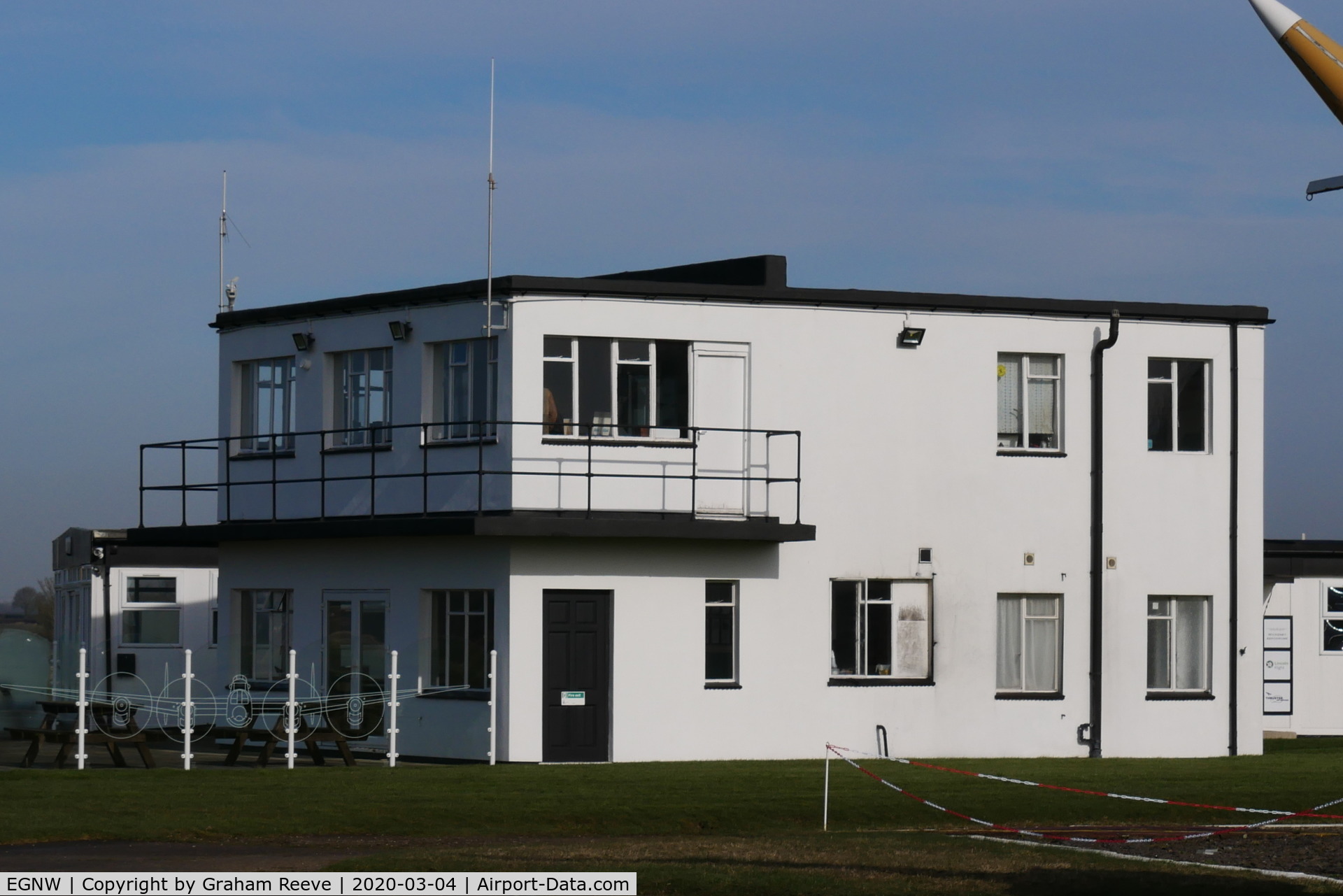 Wickenby Aerodrome Airport, Lincoln, England United Kingdom (EGNW) - Control Tower at Wickenby.