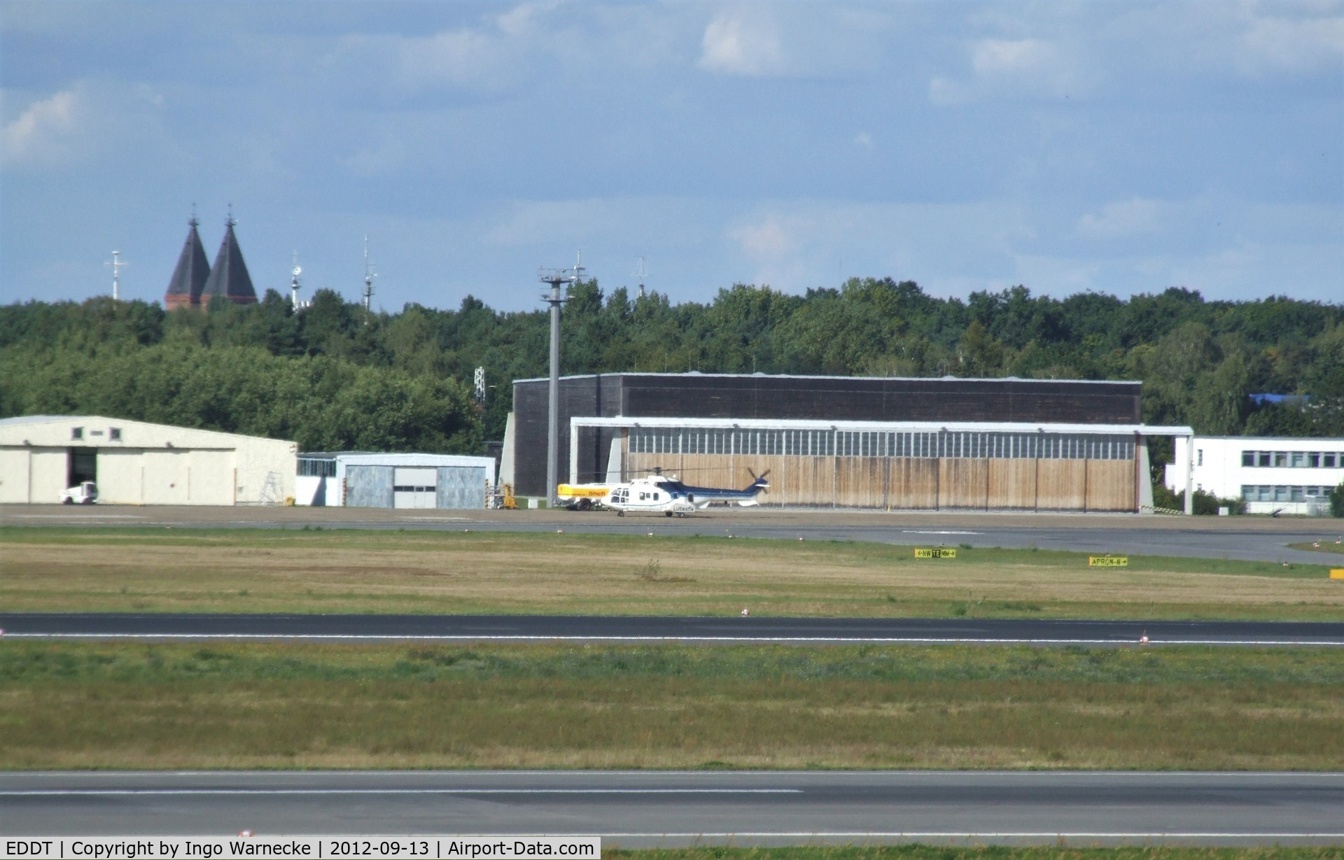 Tegel International Airport (closing in 2011), Berlin Germany (EDDT) - hangars in the military part of Berlin-Tegel