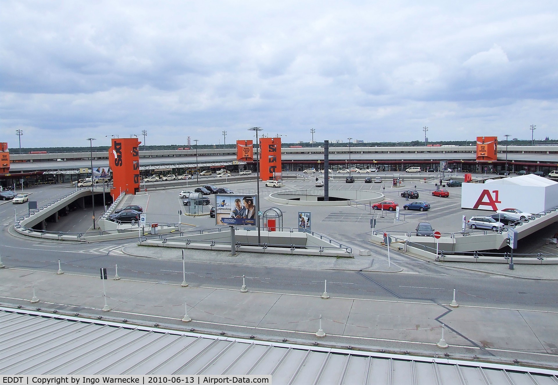 Tegel International Airport (closing in 2011), Berlin Germany (EDDT) - looking inside the hexagonal main terminal at Berlin Tegel airport
