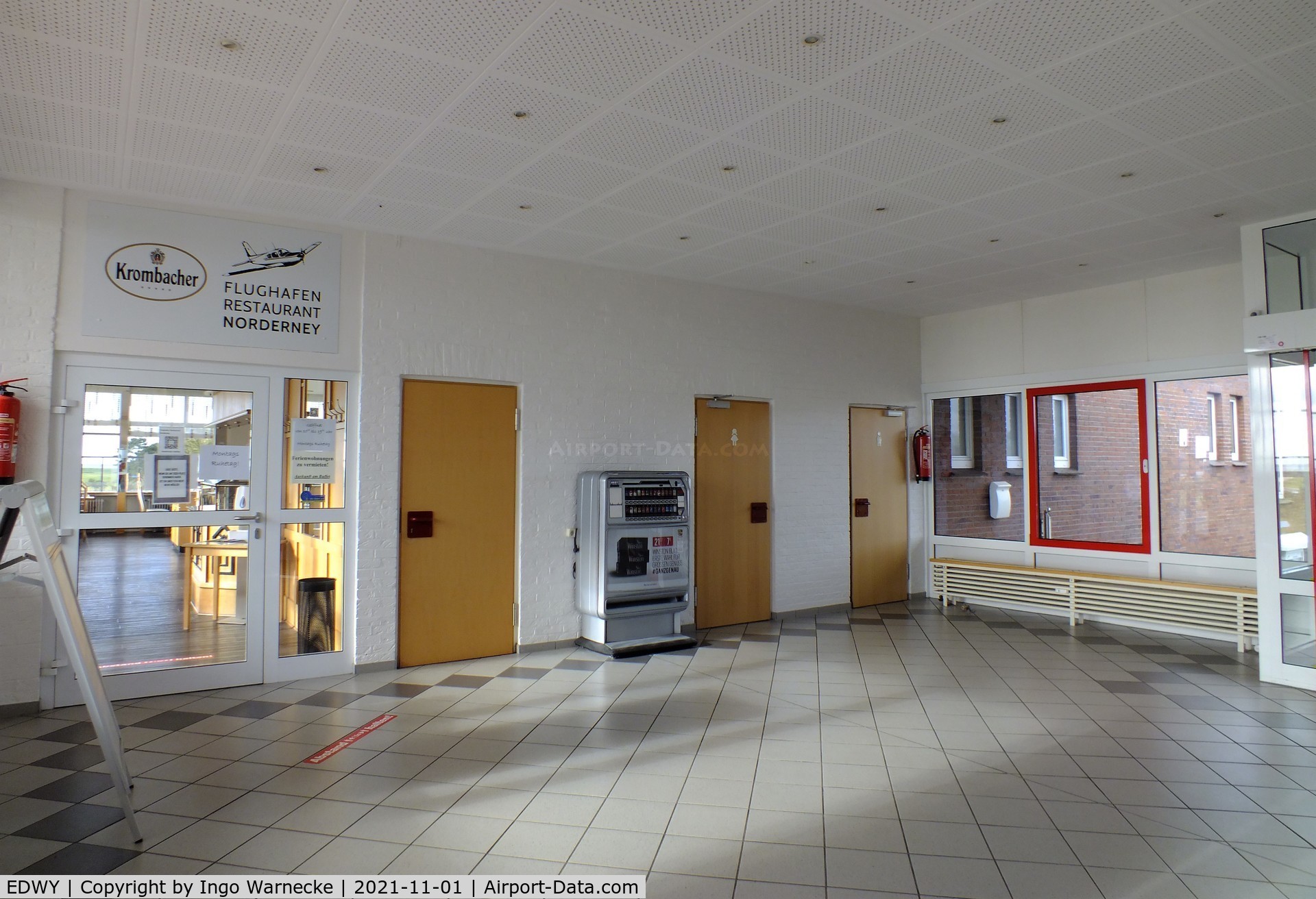 Norderney Airport, Norderney Germany (EDWY) - inside the terminal at Norderney airfield