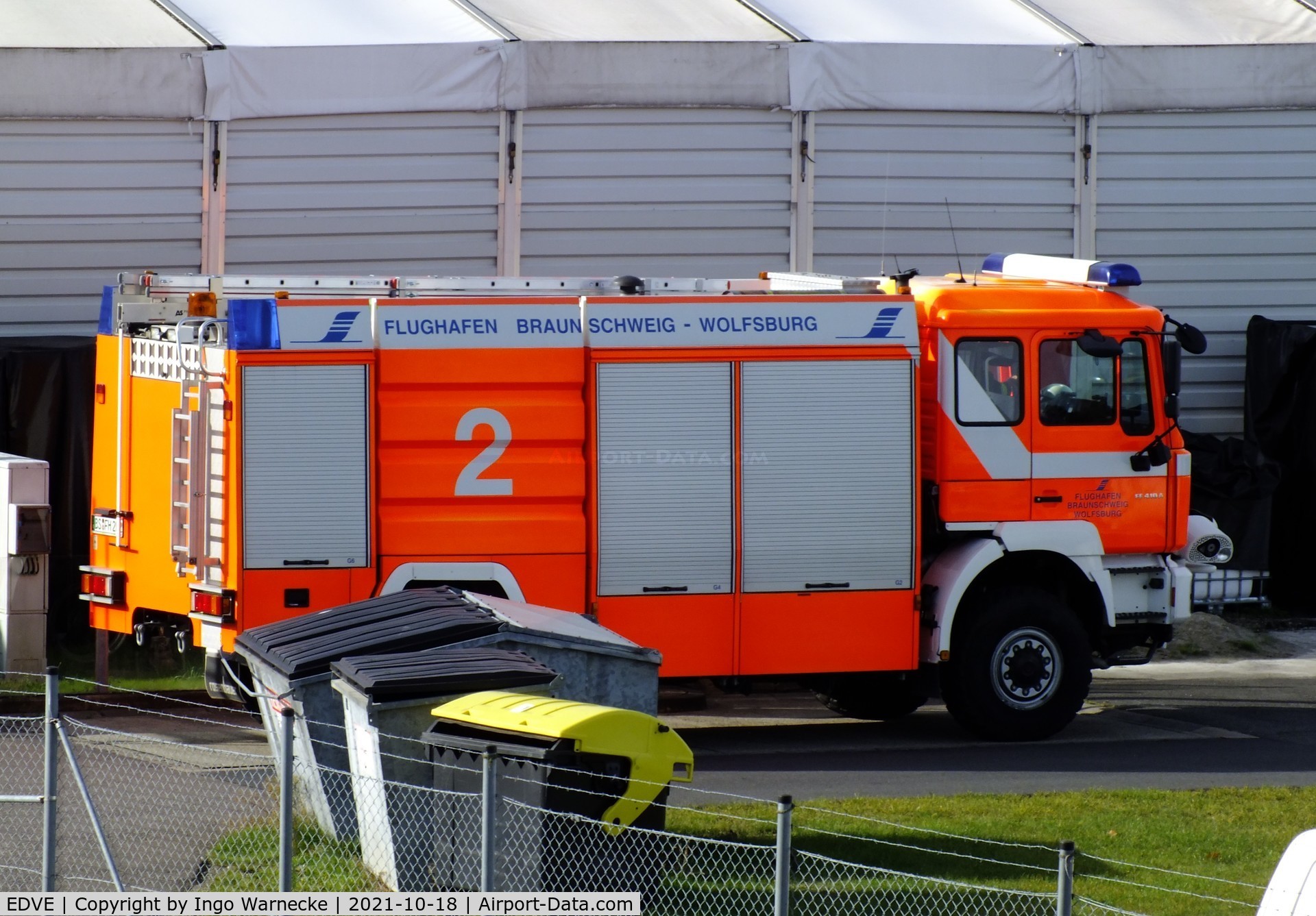 Braunschweig-Wolfsburg Regional Airport, Braunschweig, Lower Saxony Germany (EDVE) - airport fire truck at Braunschweig-Waggum airport