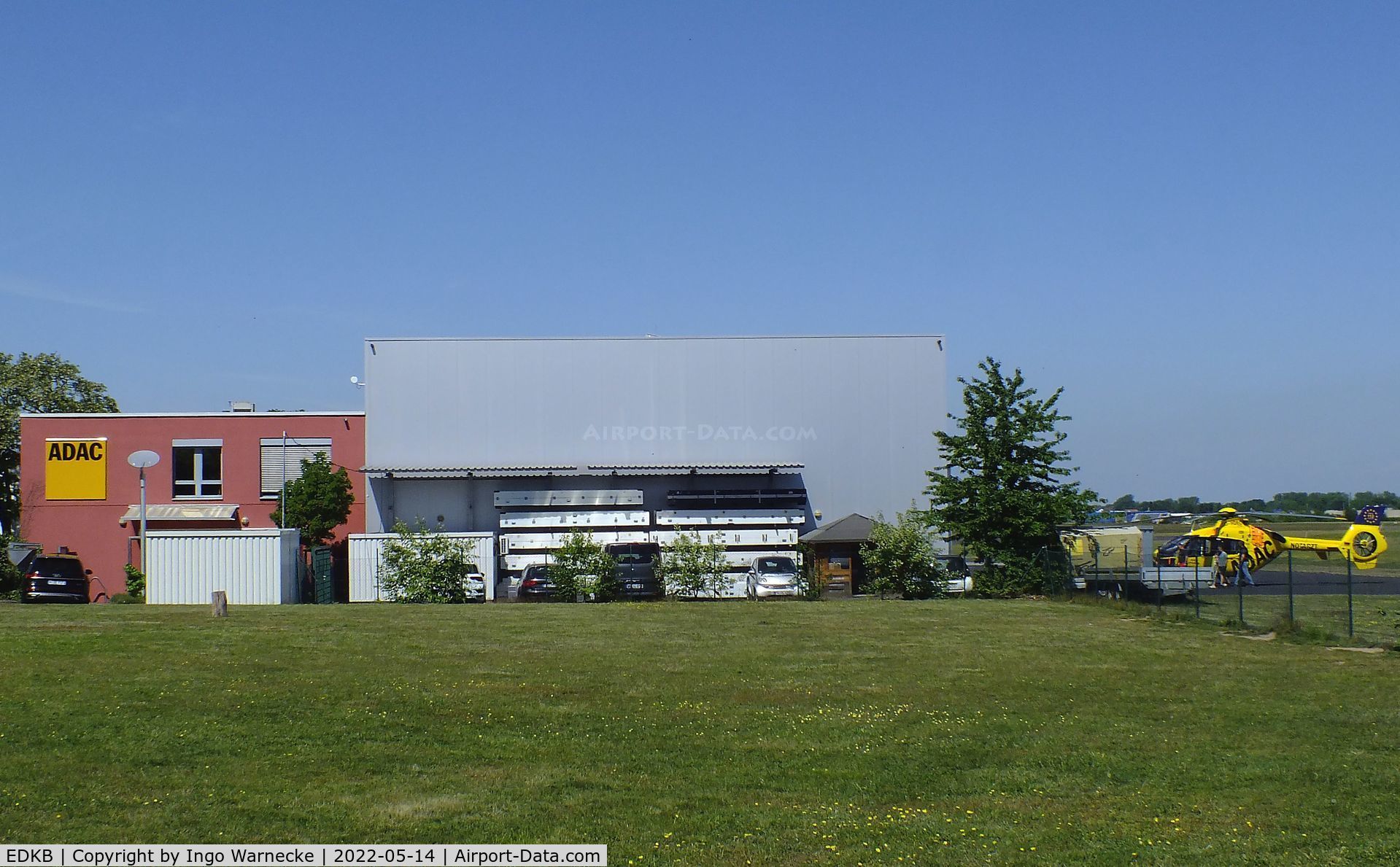 Bonn-Hangelar Airport, Sankt Augustin Germany (EDKB) - offices and hangar of ADAC Heliservice at Bonn-Hangelar airfield