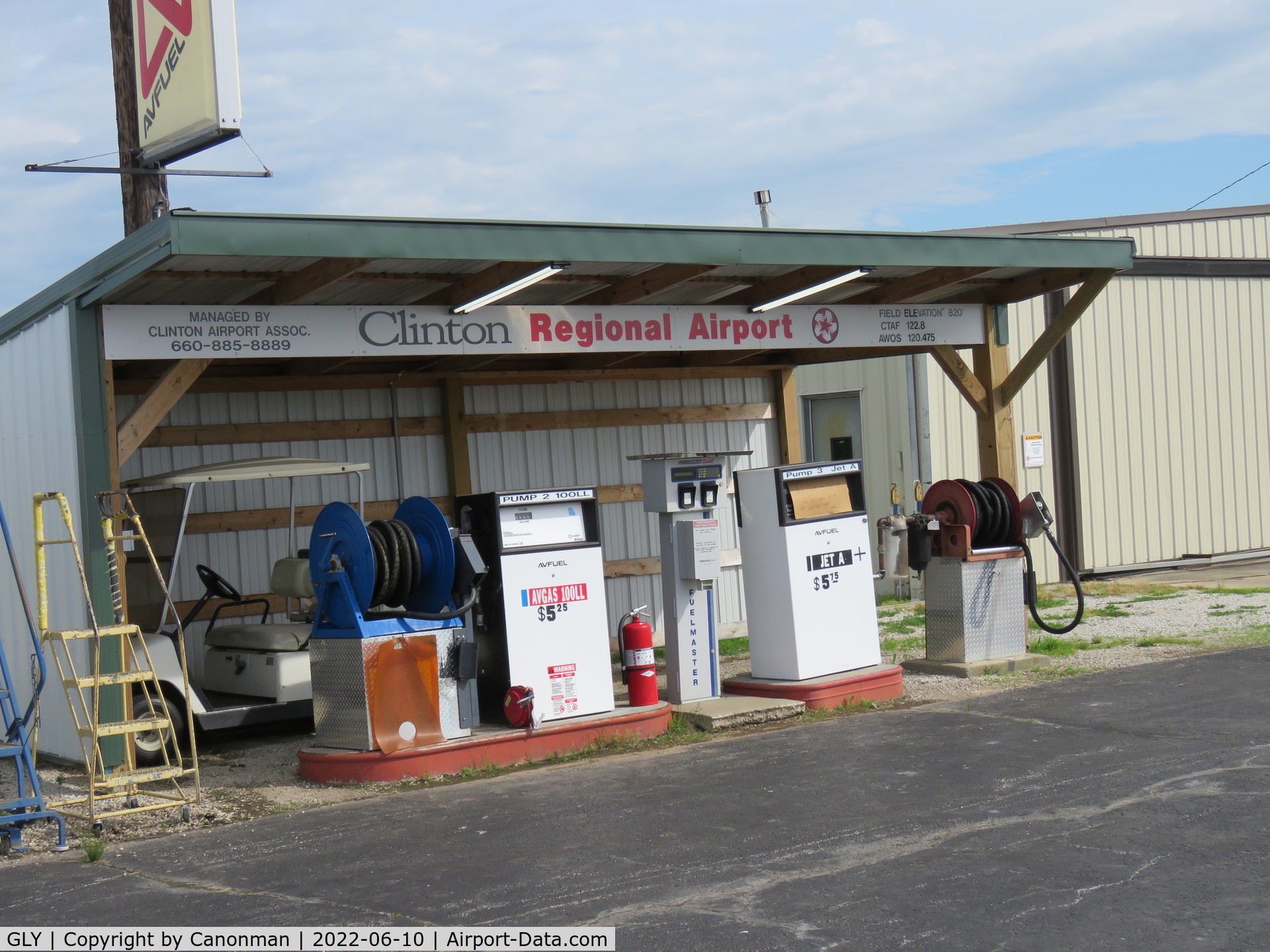 Clinton Memorial Airport (GLY) - Gas pumps