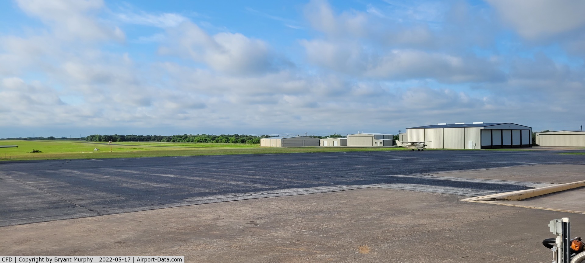 Coulter Field Airport (CFD) - Outside FBO looking at midfield 