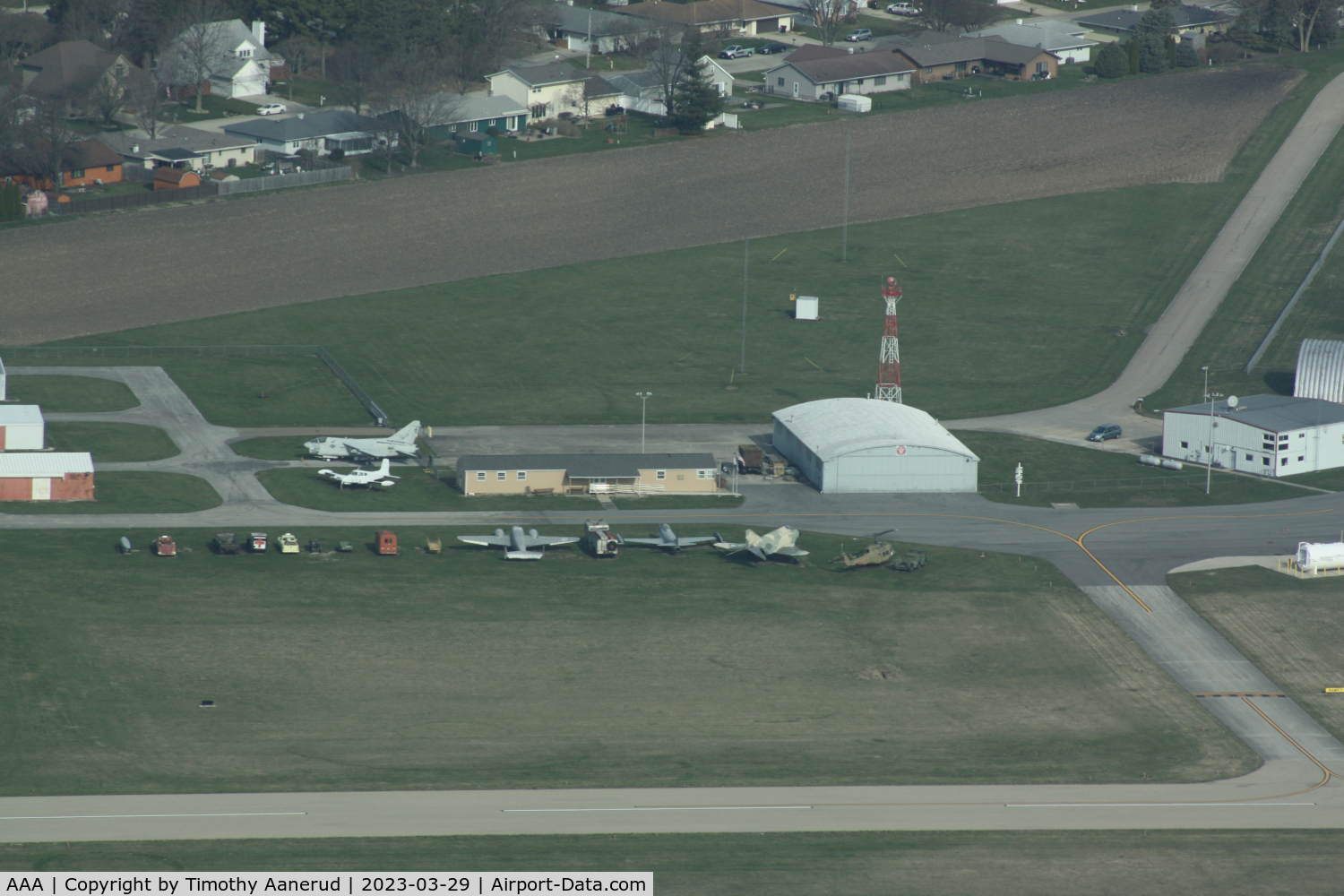 Logan County Airport (AAA) - Logan County airport, Lincoln IL USA, Musuem ramp area
