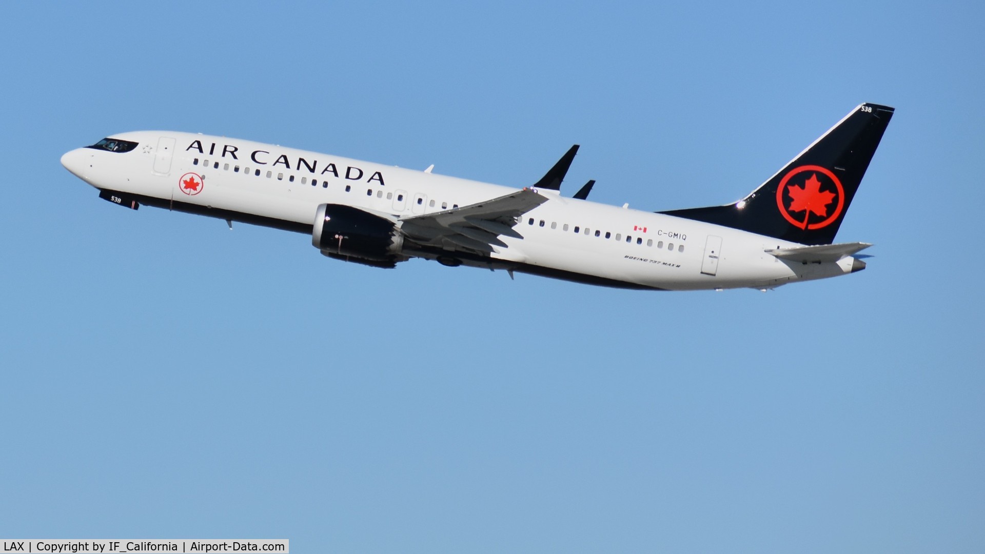 Los Angeles International Airport (LAX) - An Air Canada 737Max 8 departing to Montreal (YUL)