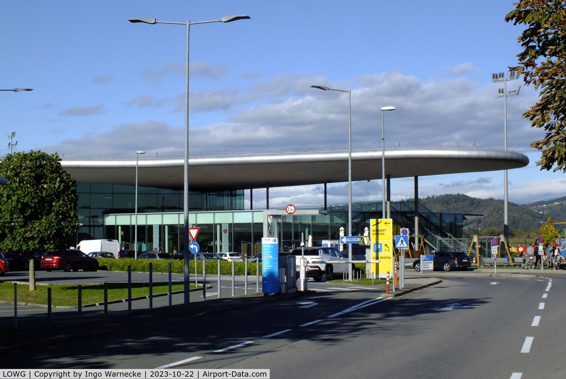 Graz Airport, Graz Austria (LOWG) - northern end of the terminal at Graz airport