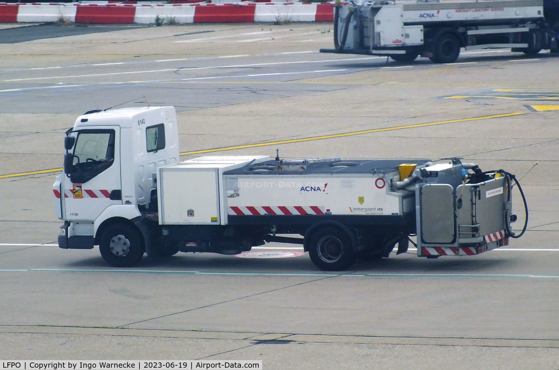 Paris Orly Airport, Orly (near Paris) France (LFPO) - lavatory service vehicle ('honey-truck') at Paris/Orly airport