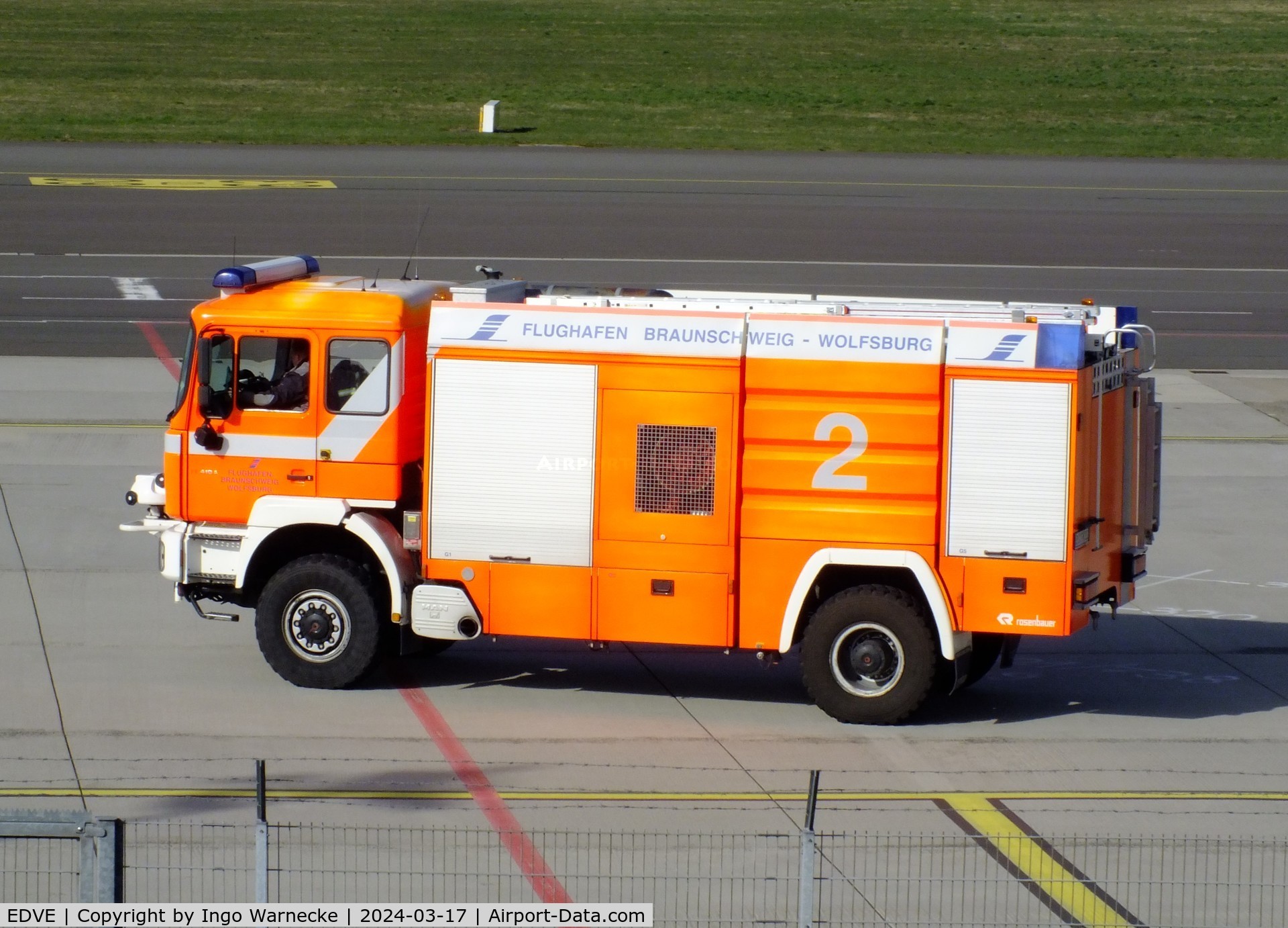 Braunschweig-Wolfsburg Regional Airport, Braunschweig, Lower Saxony Germany (EDVE) - airport fire truck at Braunschweig/Wolfsburg airport, BS/Waggum