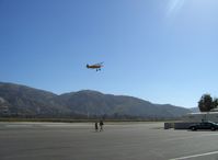 Santa Paula Airport (SZP) - N69765 Takeoff Runway 22, and New 100LL Fuel Facility - by Doug Robertson