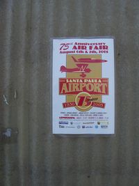 Santa Paula Airport (SZP) - Santa Paula Airport 75th Anniversary AIR FAIR, 6-7 August, 2005, Official commemorative/advertising Poster - by Doug Robertson
