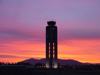 Roanoke Rgnl/woodrum Field Airport (ROA) - Sunrise behind the ROA tower - by Darrell Rayfield