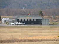 Danville Airport (8N8) - Looking down onto the Hanger and airport office from the runway. - by Sam Andrews