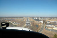 Monmouth Executive Airport (BLM) - Short Final Runway 32, Cessna 172, right seat - by Mike Josi