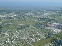 Airglades Airport (2IS) - Old Clewiston, Fl. Airport at Lake Okeechobee - closed in 1980s (U.S. Sugar plant at right) - by Don Browne