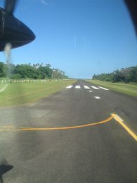Savu Savu Airport, Savu Savu Fiji (SVU) - The runway at Savusavu, seen from Sun Air's Twin Otter DQ-FIE - by Micha Lueck