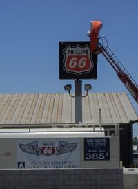 Santa Paula Airport (SZP) - New sign, new windsock, new fuel supplier, new price - by Doug Robertson