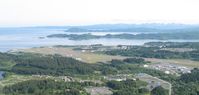 Kodiak Airport (ADQ) - taken north west of the airport, looking south east, long runway is 9-27 - by Timothy Aanerud