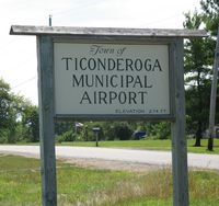 Ticonderoga Municipal Airport (4B6) - airport entrance sign - by Timothy Aanerud