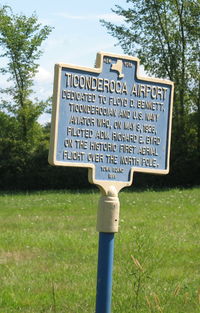 Ticonderoga Municipal Airport (4B6) - historical marker - by Timothy Aanerud
