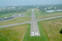 Newport State Airport (UUU) - Detail of the RWY 34 Threshold - by Stephen Amiaga
