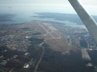Langley Afb Airport (LFI) - Aerial view of KLFI and vicinity - by Tim Timmons